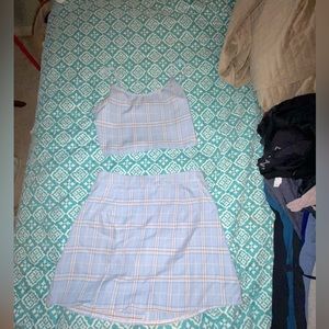 matching plaid schoolgirl outfit